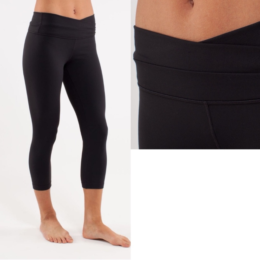 Lululemon Black Astro Wunder Under Crop Leggings